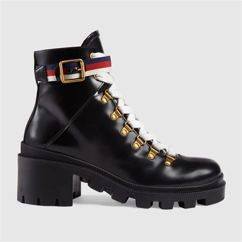 gucci leather ankle boot|Gucci sylvie boots.